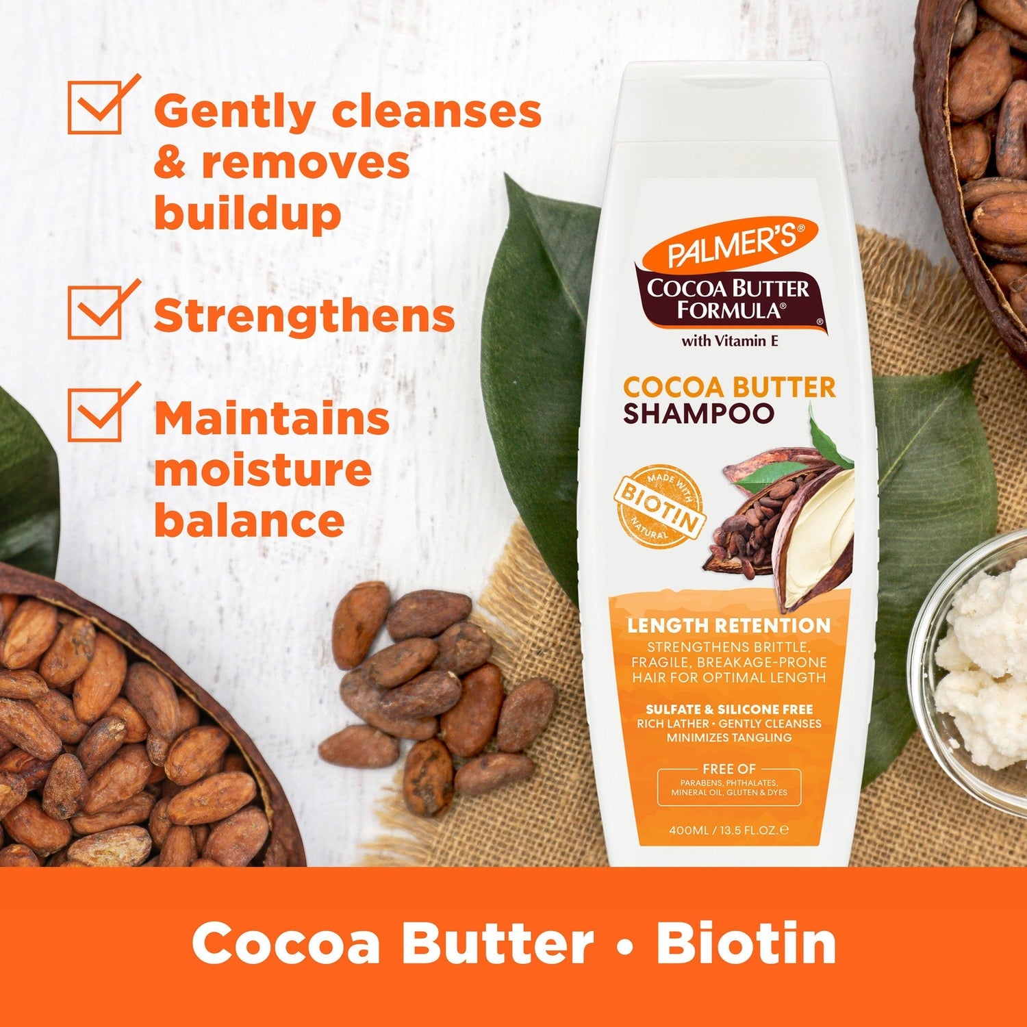 Cocoa Butter Length Retention Shampoo 400ml