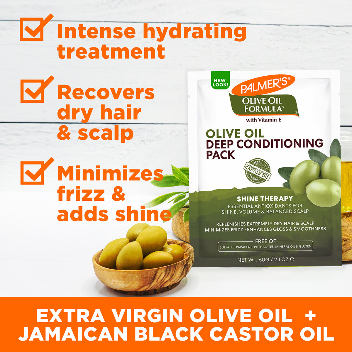 Olive Oil Shine Therapy Deep Conditioning Pack 60g