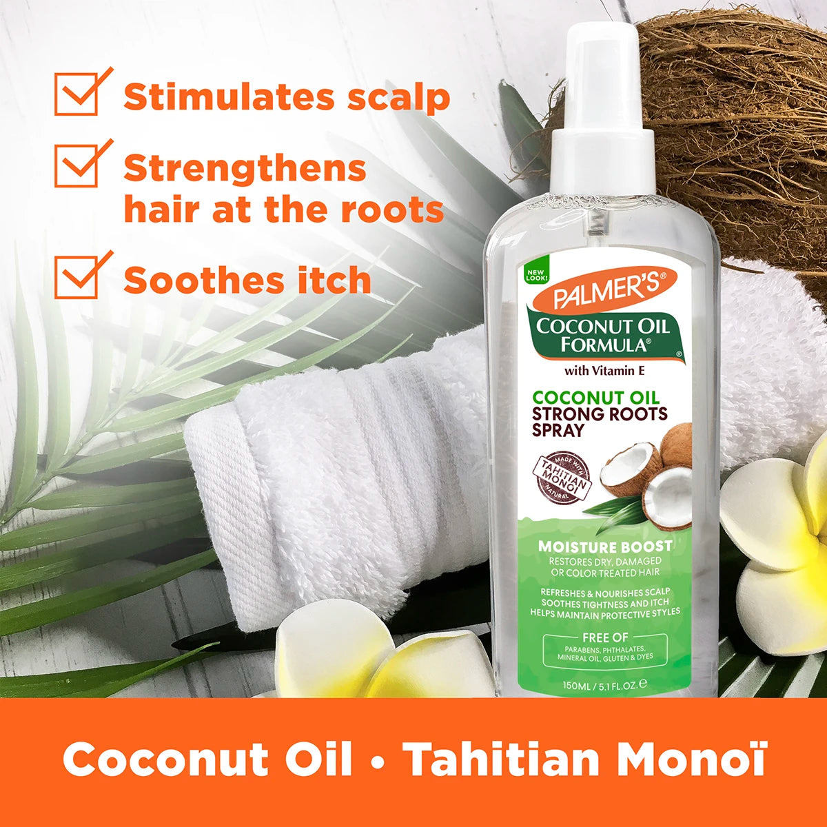 Coconut Oil Moisture Boost Strong Roots Spray 150ml